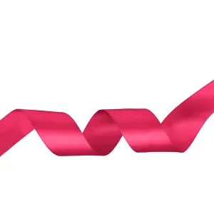 Hot Pink Double Sided Satin Ribbon Polyester Ribbon Roll, 40mm x 10 metres