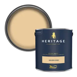 Dulux Trade Heritage Golden Ivory Velvet matt Wall paint, 2.5L