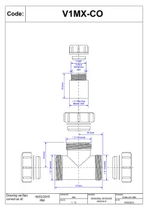 McAlpine V1MX-CO 1.5" Universal Slip Tee