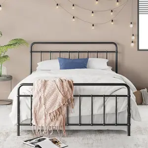 Farnham Farmhouse Metal Bed Frame with Headboard Super King (6')