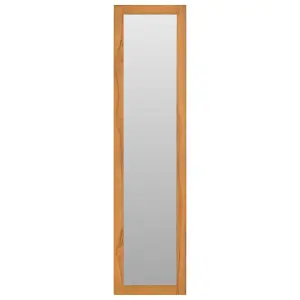 Berkfield Wall Mirror with Shelves 30x30x120 cm Solid Teak Wood