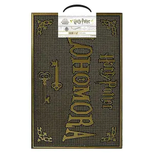 Harry Potter Alohomora Rubber Door Mat Copper/Black (One Size)