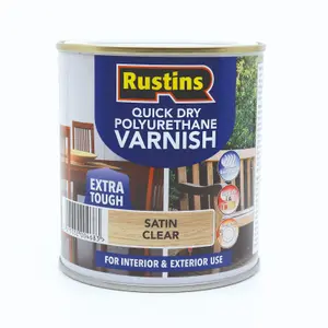 Rustins Quick Drying Polyurethane Varnish Satin Clear 250ml