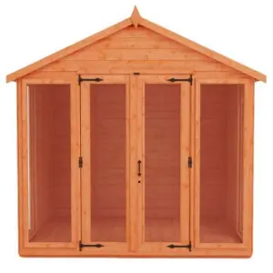 INSATLLED - 8 x 8 (2.35m x 2.35m) Wooden Classic APEX Summerhouse (12mm T&G Floor + Roof) (8 x 8) (8x8)