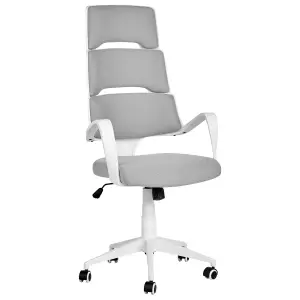 Beliani Modern Office Chair Grey GRANDIOSE