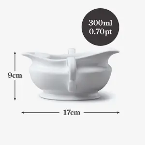 WM Bartleet & Sons Porcelain Gravy Boat Fat Separator, 300ml