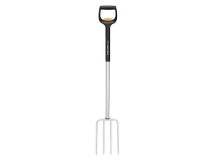 Fiskars Xact Adjustable Telescopic Garden Fork for Effortless Aeration