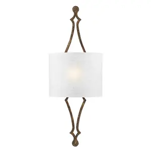 Wall Light Sconce Distressed Gold leaf LED E27 60W Bulb