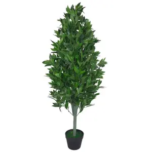 120cm Leaf Realistic Artificial Bay Cone Laurel Topiary