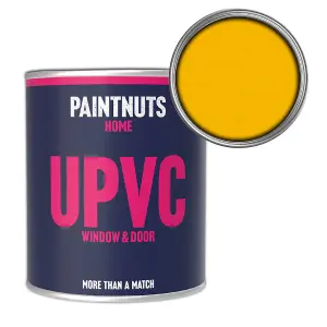 PaintNuts UPVC Door & Window Gloss Paint - Colza Yellow - 500ml Tin (RAL1021)