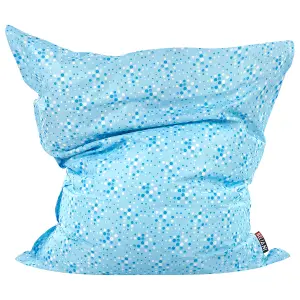 Large Bean Bag Light Blue FUZZY