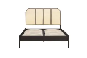 Birlea Margot Double Rattan Bed Black