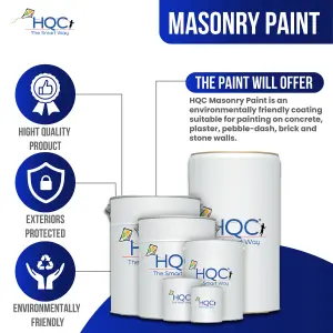 HQC Weather Shield Satin Classic Grey Smooth Emulsion Masonry Paint 1L