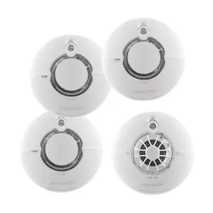 FireAngel Pro Connected 3 Smoke 1 Heat Kit - 10 Year Sealed Battery Wireless Interlinking Alarms