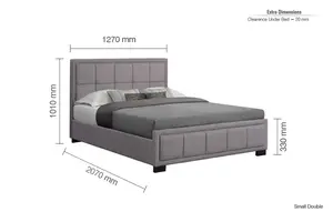 Birlea Hannover Small Double Bed Grey