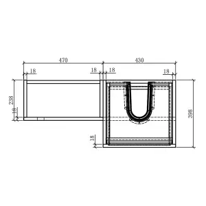 Solstice Gloss Light Grey Right Hand Bathroom Vanity Basin & WC Unit Combination (W)900mm (H)890mm