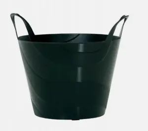 Flexi Bucket Plastic  Bin Storage Feed Garden Building Laundry Toys Black 45L