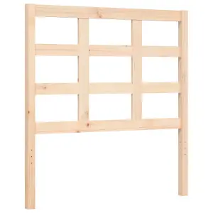 Berkfield Bed Frame with Headboard Small Single Solid Wood