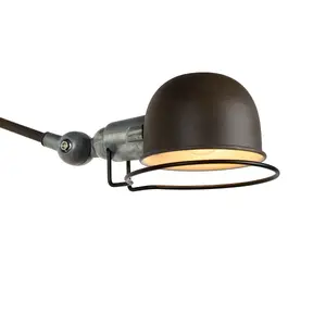 Lucide Honore Industrial Adjustable Arm Wall Light - 1xE14 - Rust Brown