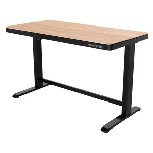 Dellonda Oak Electric Adjustable Standing Desk with USB & Drawer, 1200 x 600mm