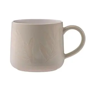 Mason Cash Set of 2 Botanical Stone Gypsophila Mug & Set of 2 Botanical Grey Olive Leaf Mug