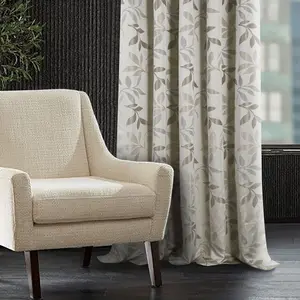 Home Curtains Lorenzo Fully Lined 65w x 72d" (165x183cm) Natural Eyelet curtains (PAIR)