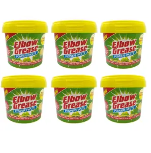 6 x Elbow Grease Cleaning Paste All Purpose Degreaser Cleaner Lemon 350g