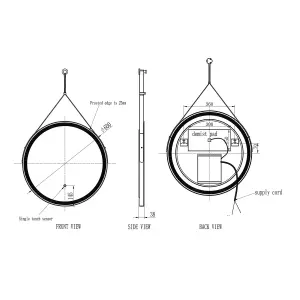 UK Home Living Avalon - PRICE REDUCED -LED Mirror 600mm