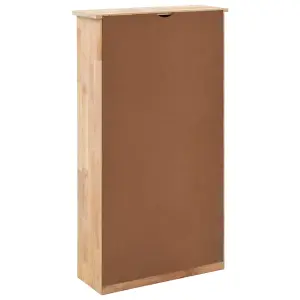 Berkfield Shoe Storage Cabinet 55x20x104 cm Solid Walnut Wood