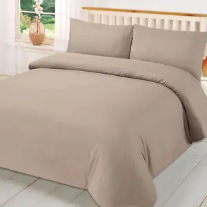 Plain Dyed Duvet Cover with Pillowcase Bedding Set