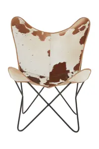 Buffalo Brown Cowhide Butterfly Chair