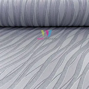 Grandeco Striped Pattern Wallpaper Metallic Glitter Motif Embossed Textured Blue A24002