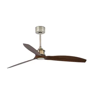 Luminosa Just Old Gold, Wood Ceiling Fan With DC Motor Smart - Remote Included