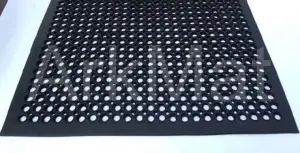 Rubber Door Mat Heavy Duty - 1.5m x 0.9m - Wheelchair Friendly Ramp Mat