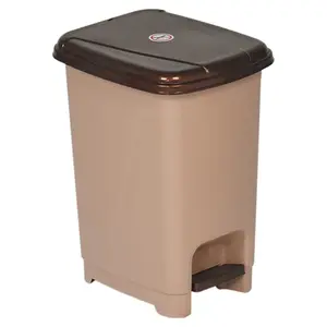 URBNLIVING 8L Cappuccino Mini Pedal Bin Kitchen Bathroom Toilet Recycle Waste Garbage Storage Dustbin