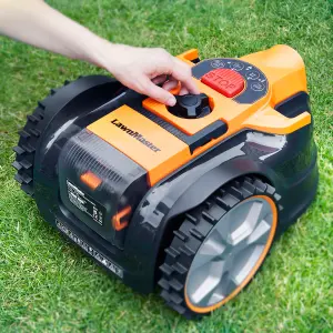 LawnMaster VBRM16 OcuMow™ MX 24V Drop and Mow Robotic Lawnmower and Cordless Grass Trimmer Set - 2 Year Guarantee