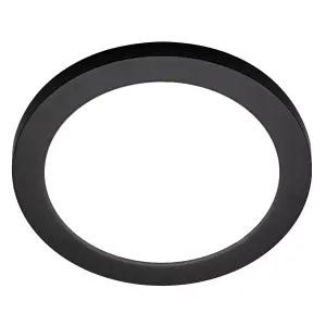 Litecraft Satin Black Magnetic Bezel For 18W Darly Bathroom Flush Ceiling Light