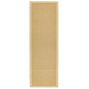 Modern Bordered Rug, Natural Fibres Rug for Living Room, Plain Bedroom Rug, 4mm Thick Easy to Clean Rug-120cm X 180cm