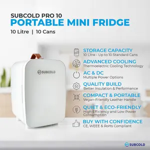 Subcold Pro 10L Mini Fridge White