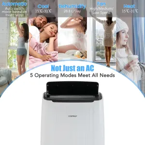 Costway 12000BTU Portable Air Conditioner 5-in-1 Smart WiFi Enabled Home AC Unit