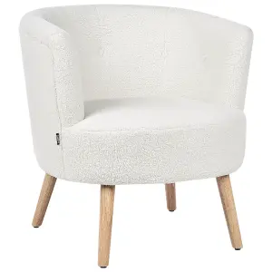 Beliani Modern Armchair ODENZEN Boucle White