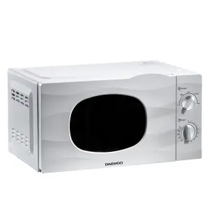 Daewoo 20L Free Standing Microwave 700W 5 Power Levels White KPOR6L77