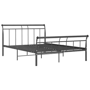 Berkfield Bed Frame Black Metal 140x200 cm