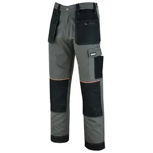 MS9 Mens Cargo Work Trousers Pants Jeans with Multi Pockets S5, Grey - 38W/32L