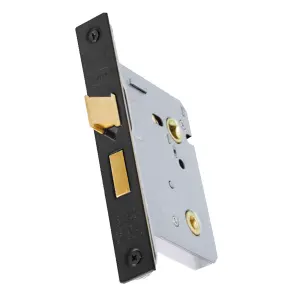 UAP Classic 3 Lever Bathroom Mortice Sash Lock - 65mm / 2.5" - Black