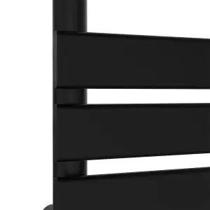 Right Radiators 650x400 mm Designer Flat Panel Heated Towel Rail Radiator Bathroom Warmer Heating Black