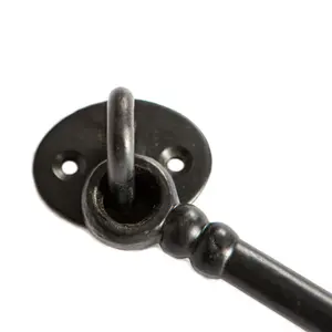 Hammer & Tongs - Ornate Cabin Hook and Eye - W175mm - Black