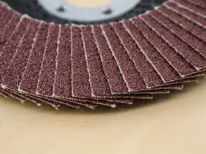 Faithfull  Aluminium Oxide Flap Disc 125 x 22mm 80 Grit FAIFD125A80