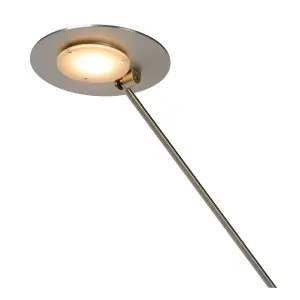 Lucide Anselmo Modern Floor Reading Lamp 25cm - LED Dim. - 1x9W 3000K - Satin Chrome