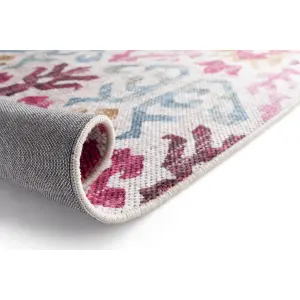 GoodHome Dorsey Pink Medium Rug, (L)170cm x (W)120cm